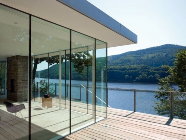 Modern mountain hut in Germany offers beautiful lake views