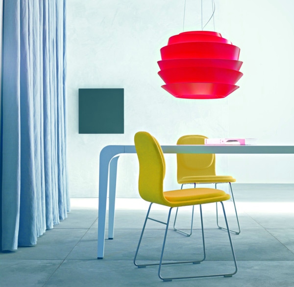 Original designs in dining room pendant lights over the dining table