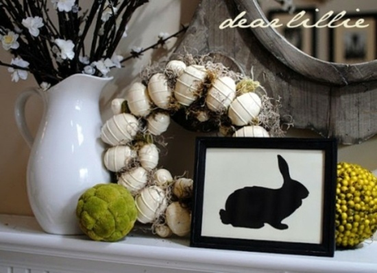 32 stylish deco ideas for Easter - Adorn the mantel!