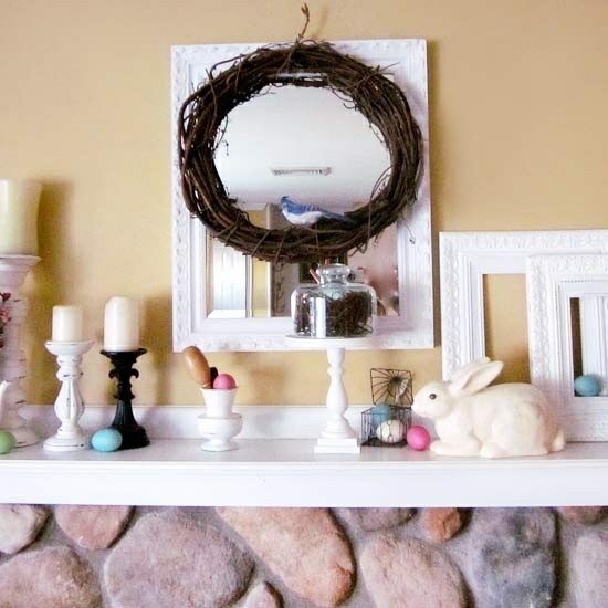 32 stylish deco ideas for Easter - Adorn the mantel!