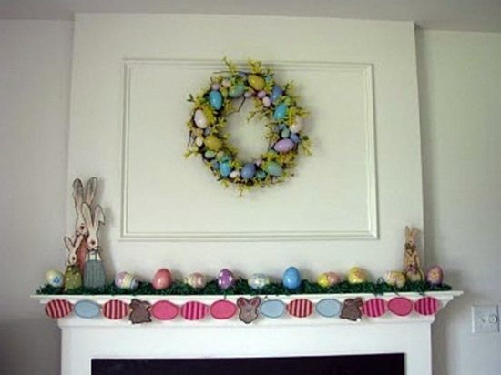 32 stylish deco ideas for Easter - Adorn the mantel!