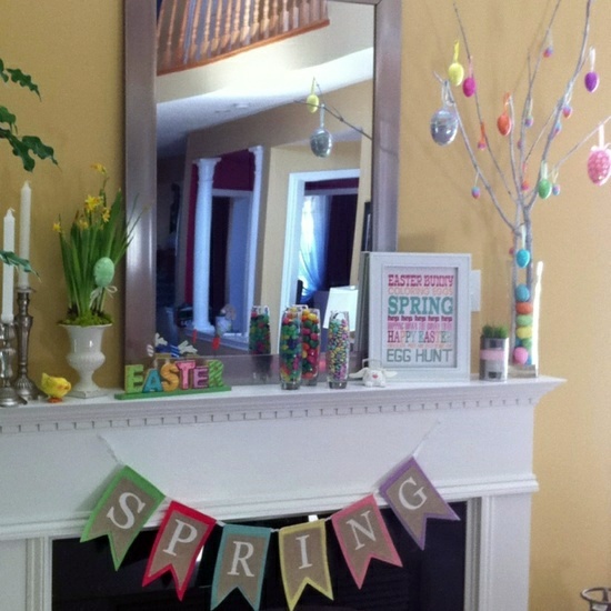 32 Stylish Deco Ideas For Easter Adorn The Mantel Interior