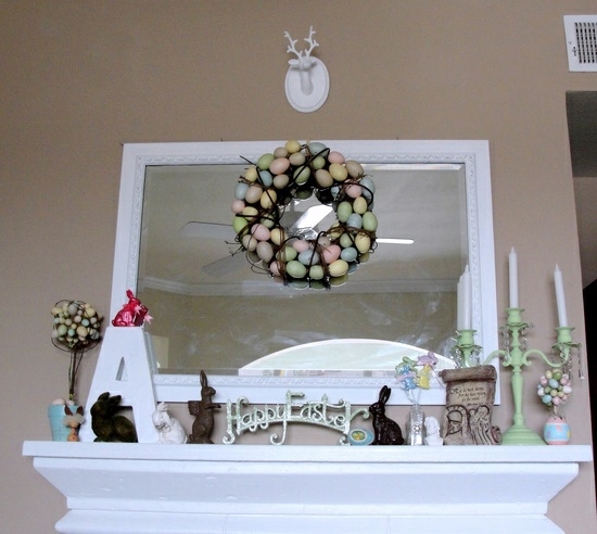 32 stylish deco ideas for Easter - Adorn the mantel!