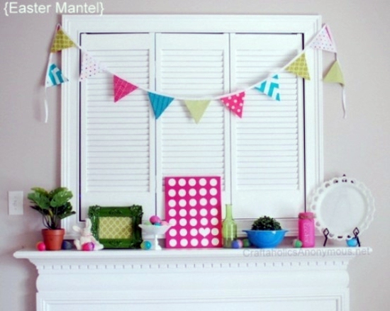 32 stylish deco ideas for Easter - Adorn the mantel!