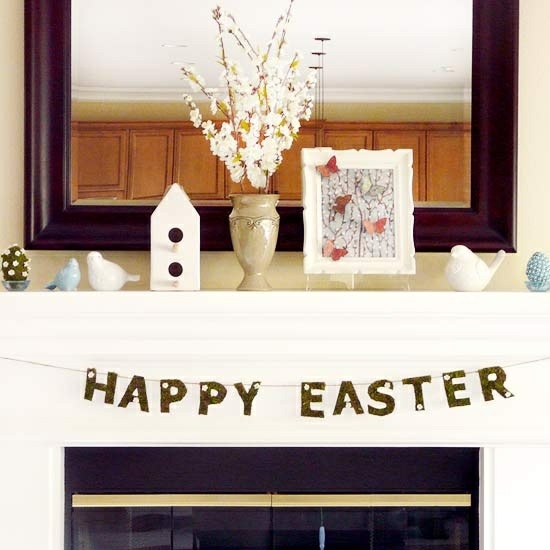 32 stylish deco ideas for Easter - Adorn the mantel!