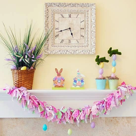 32 stylish deco ideas for Easter - Adorn the mantel!