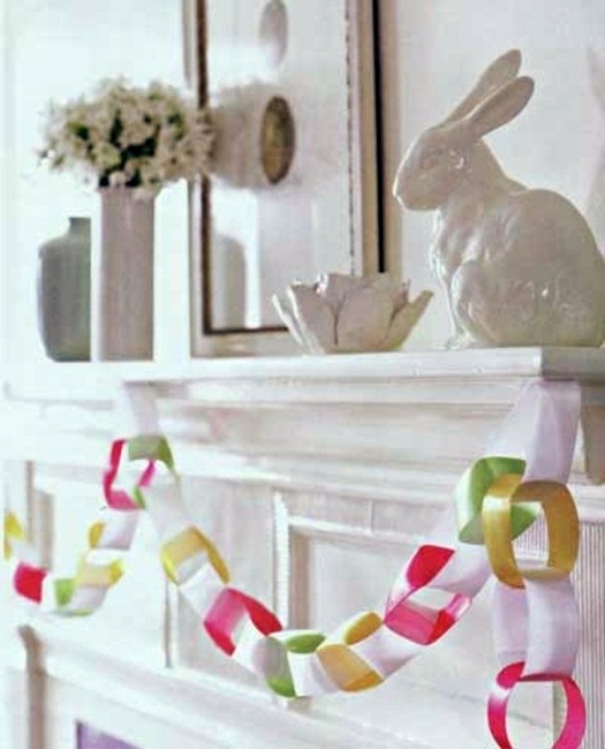 32 stylish deco ideas for Easter - Adorn the mantel!