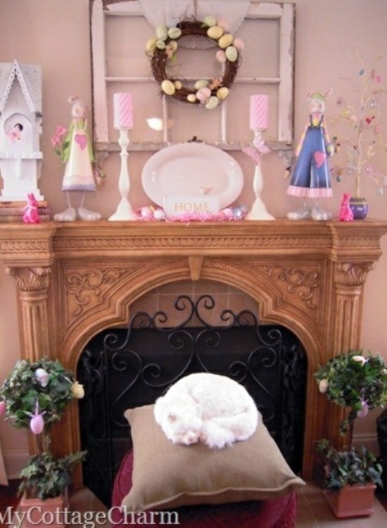 32 Stylish Deco Ideas For Easter Adorn The Mantel Interior