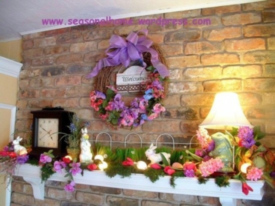 32 stylish deco ideas for Easter - Adorn the mantel!