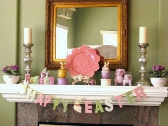 32 stylish deco ideas for Easter - Adorn the mantel!