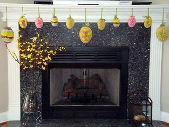 32 stylish deco ideas for Easter - Adorn the mantel!