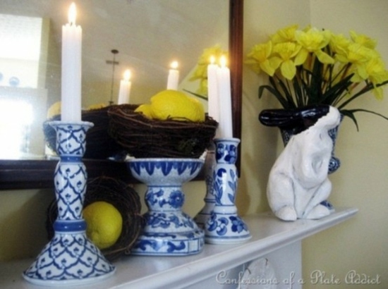 32 stylish deco ideas for Easter - Adorn the mantel!