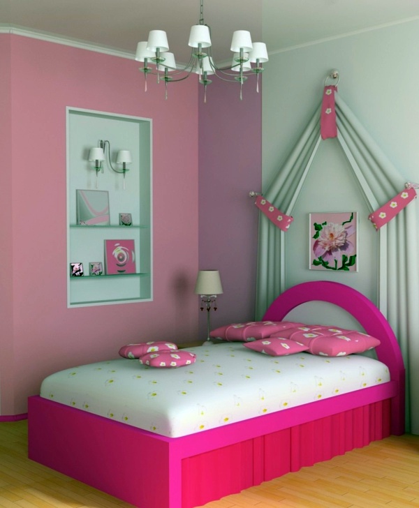 Kinderzimmer gestalten - Pink children's room design - radiate peace and gentleness