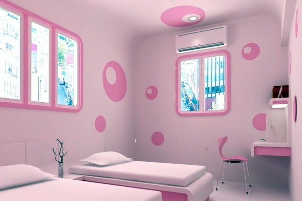 Pink children's room design - radiate peace and gentleness