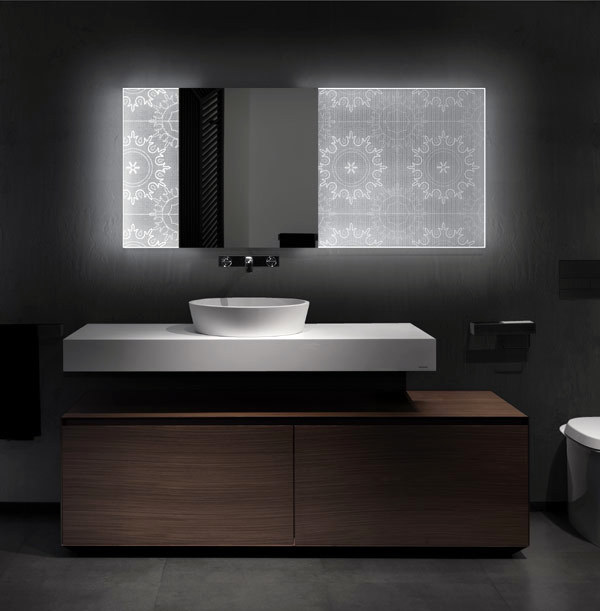 Bathroom mirror with holographic effect by Elia Felices