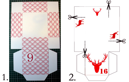 DIY Christmas decoration: a giant advent calendar