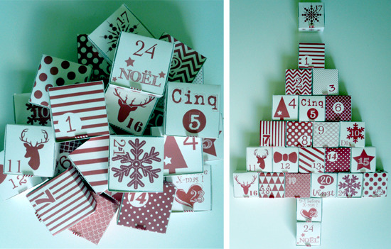 DIY Christmas decoration: a giant advent calendar