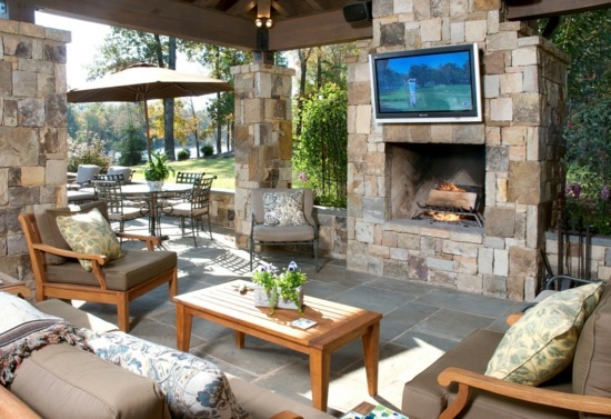 Make residential area in the garden - beautiful outdoor sitting areas