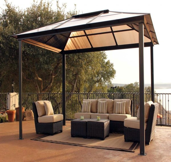 Balcony furniture rattan - cool designer ideas