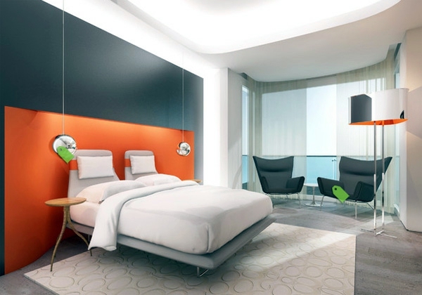 Fashion bedroom wall - color combination and color design Fashion bedroom wall - color combination and color design