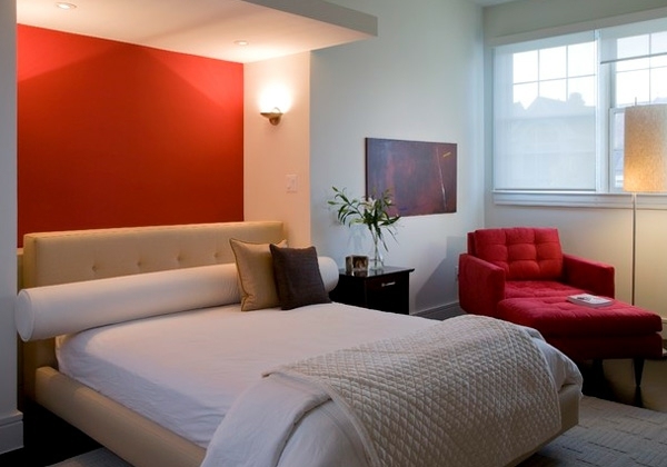 Fashion bedroom wall - color combination and color design
