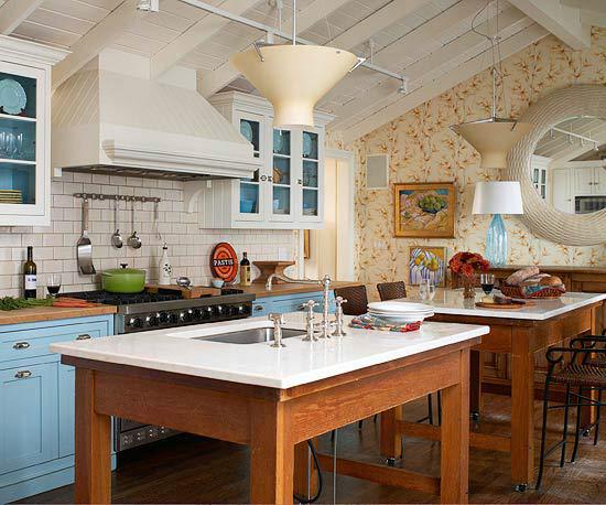 Küche - Double kitchen island designs - practical design solutions