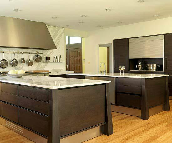 Double kitchen island designs - practical design solutions