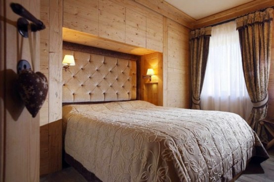 Wooden Interior Design - Elegant apartment in the rustic real wood