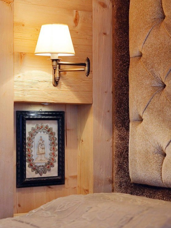 Wooden Interior Design - Elegant apartment in the rustic real wood