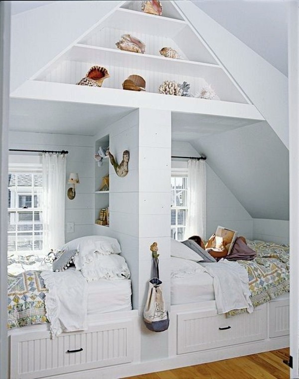 Designed 20 comfortable rooms with sloping ceilings youth