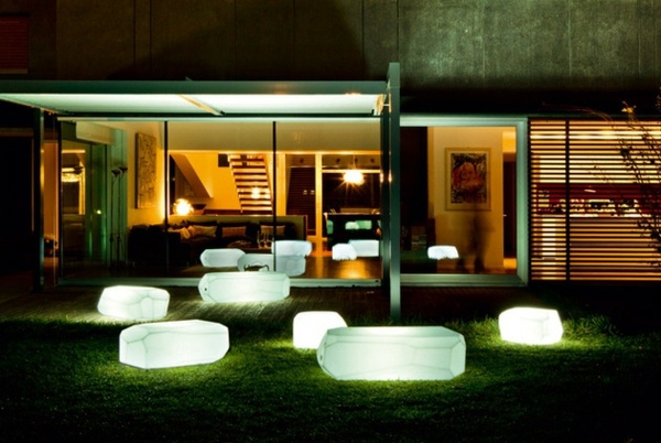 Transparent plastic furniture chic seats, stools and tables by Serralunga