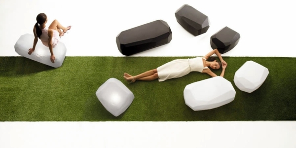 Transparent plastic furniture chic seats, stools and tables by Serralunga