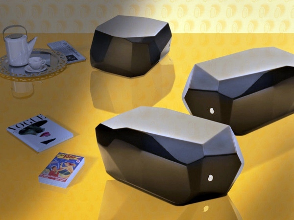 Transparent plastic furniture chic seats, stools and tables by Serralunga