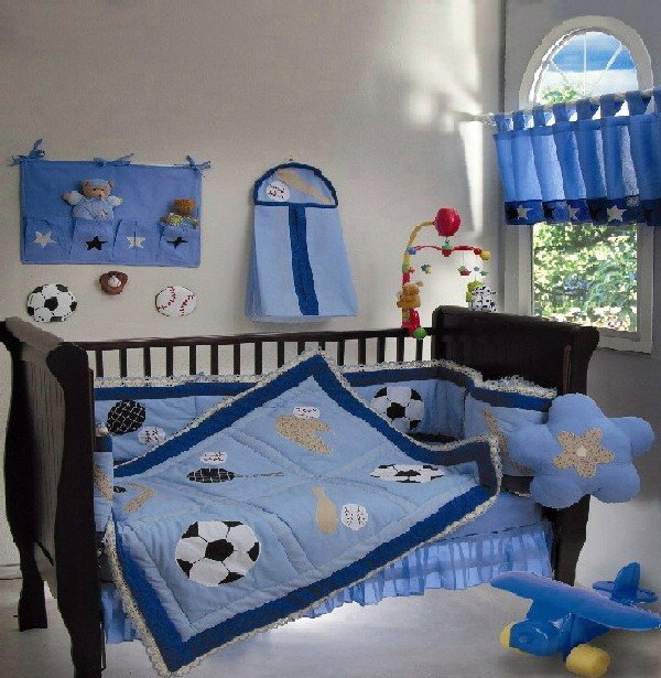 football baby bedding crib set