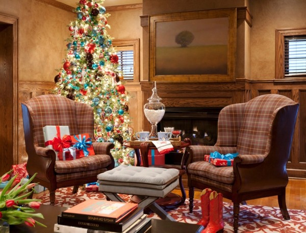 15 great colorful interior design ideas for Christmas decoration