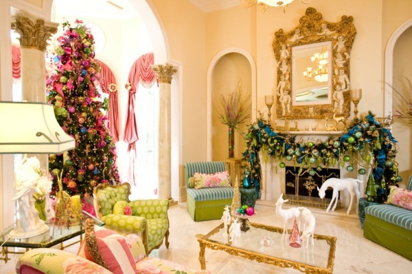 15 great colorful interior design ideas for Christmas decoration