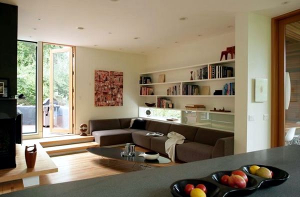 Eames walnut stool and elliptical coffee table - timeless design classics Eames walnut stool and elliptical coffee table - timeless design classics
