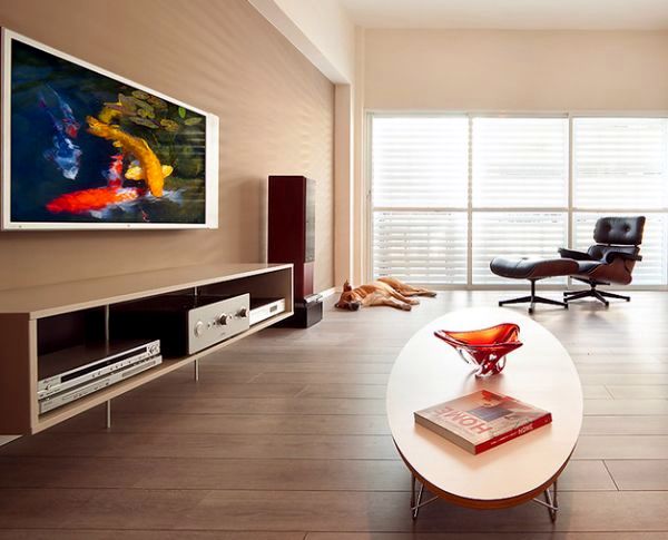 Eames walnut stool and elliptical coffee table - timeless design classics Eames walnut stool and elliptical coffee table - timeless design classics