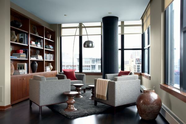 Eames walnut stool and elliptical coffee table - timeless design classics Eames walnut stool and elliptical coffee table - timeless design classics