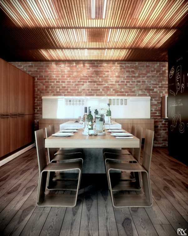 Stylish white decoration in the dining room
