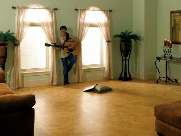 Cork flooring laid - the natural flooring