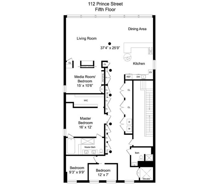 What is the modern interior of a city apartment in New York