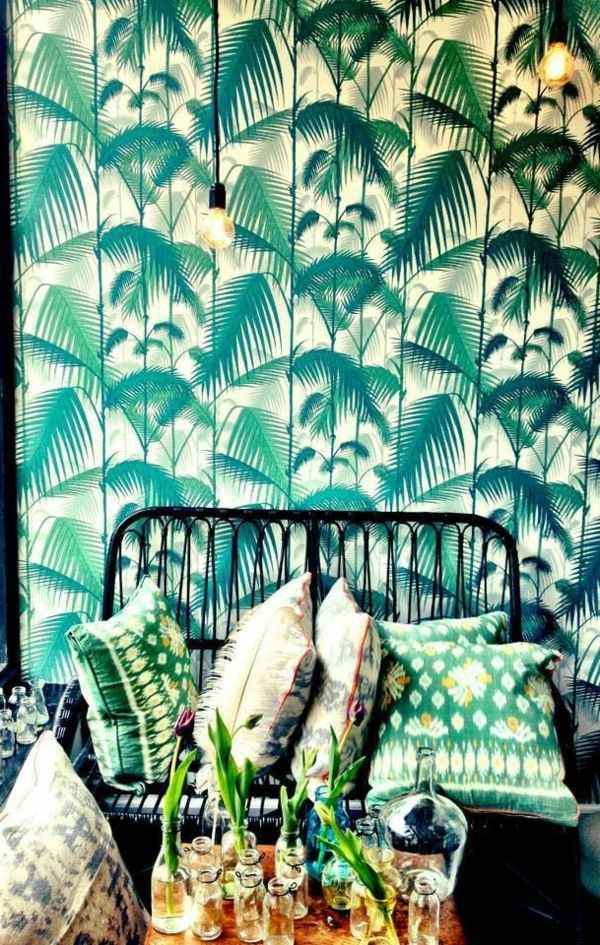 Room color design - fresh sage green in interior design