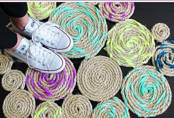 DIY rugs and doormats - colored and colorful live!