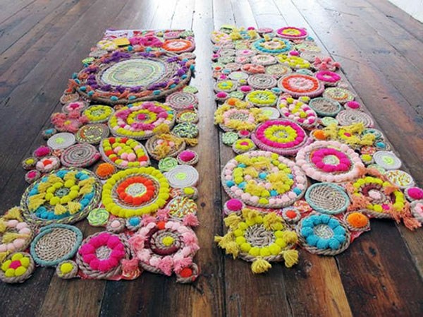 DIY rugs and doormats - colored and colorful live! DIY rugs and doormats - colored and colorful live!