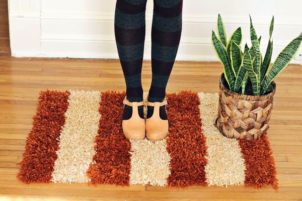 DIY rugs and doormats - colored and colorful live! DIY rugs and doormats - colored and colorful live!