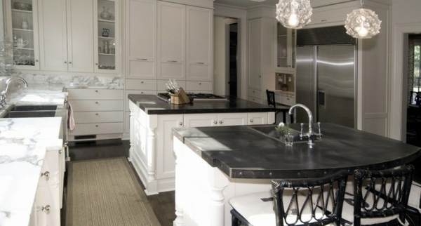 Küche - Kitchen countertops and the five best matching materials next to the granite Küche - Kitchen countertops and the five best matching materials next to the granite