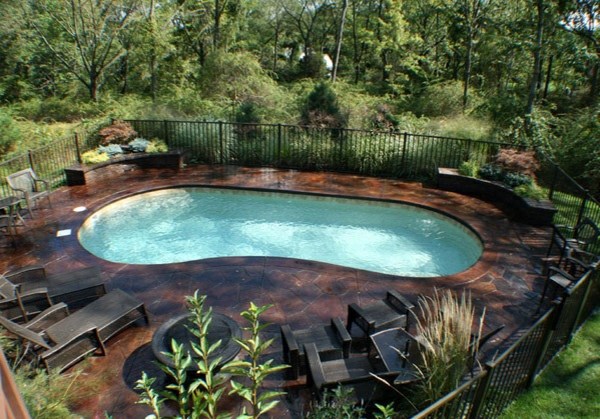 Pool in the garden - 20 kidney-shaped swimming pool Pool in the garden - 20 kidney-shaped swimming pool
