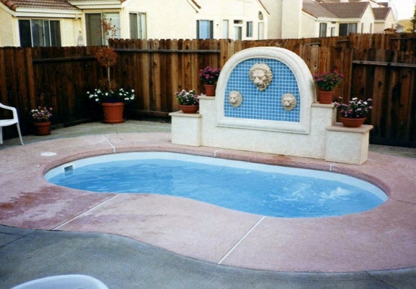 Pool in the garden - 20 kidney-shaped swimming pool