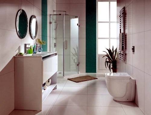 Dipped in colors: white color in bathroom